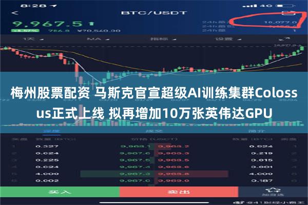 梅州股票配资 马斯克官宣超级AI训练集群Colossus正式上线 拟再增加10万张英伟达GPU