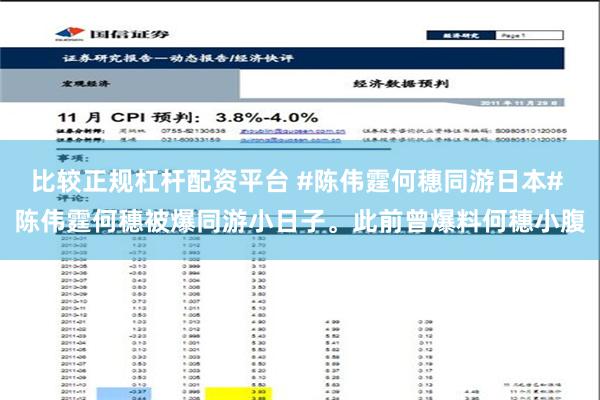 比较正规杠杆配资平台 #陈伟霆何穗同游日本# 陈伟霆何穗被爆同游小日子。此前曾爆料何穗小腹