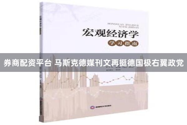 券商配资平台 马斯克德媒刊文再挺德国极右翼政党