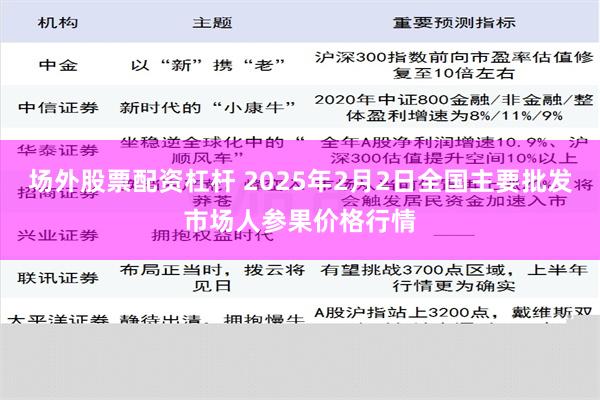 场外股票配资杠杆 2025年2月2日全国主要批发市场人参果价格行情